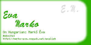eva marko business card
