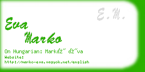 eva marko business card